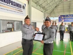 Lapas Pasir Pangarayan Gelar Apel Pagi dan Berikan Penghargaan Pegawai Teladan Bulan Mei