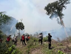 Pantang Mundur! Kapolres Rohul Turun Tangan Padamkan Api di Rokan IV Koto dan Rambah