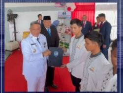 Bupati Rokan Hulu Serahkan Remisi Umum dan Remisi Dasawarsa kepada Warga Binaan Lapas Pasir Pengarayan