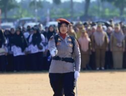 Polwan cantik Polres Labuhanbatu  Jadi Komandan Upacara HUT RI  ke – 80 di Labura
