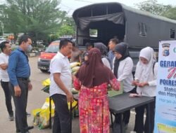 Sat Reskrim Polres Rokan Hulu Gelar Bazar Beras Murah, 2 Ton Beras SPHP Ludes Terjual