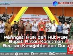 Peringati HGN dan HUT PGRI Bupati Anton Komitmen Berikan Kesejahteraan Guru