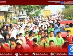 Wabup Rohul Bersama Ratusan Warga Meriahkan Jalan Santai HUT Ke 25 Desa Rambah