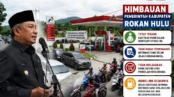 ‎Antrean Panjang BBM di Rohul Bukan Akibat Kelangkaan, Pemkab: Hanya Pergeseran Pola Konsumsi