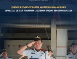 Lapas Kelas IIB Pasir Pangarayan Gelar Upacara Peringatan Hari Lahir Pancasila Tahun 2026