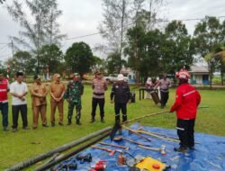 Polsek Bonai Darussalam Perkuat Kesiapsiagaan Karhutla, Seluruh Elemen di Bonai Darussalam Ikuti Apel dan Simulasi Penanganan Kebakaran