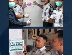 Lapas Pasir Pangarayan Bergerak Cegah Kebakaran, Stiker “No Smoking” Dipasang di Kamar Hunian