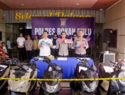 Polres Rokan Hulu Ungkap Komplotan Curanmor, 1 Mobil L300 dan 5 Sepeda Motor Dikembalikan Kepada Pemiliknya