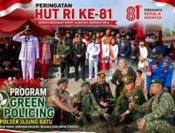 Khidmat & Semarak, Upacara HUT RI ke-81 di Ujung Batu Dilanjutkan dengan Gerakan Green Policing