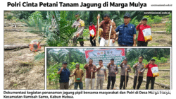 Dukung Swasembada Pangan, Polri Cinta Petani Tanam Jagung Pipil